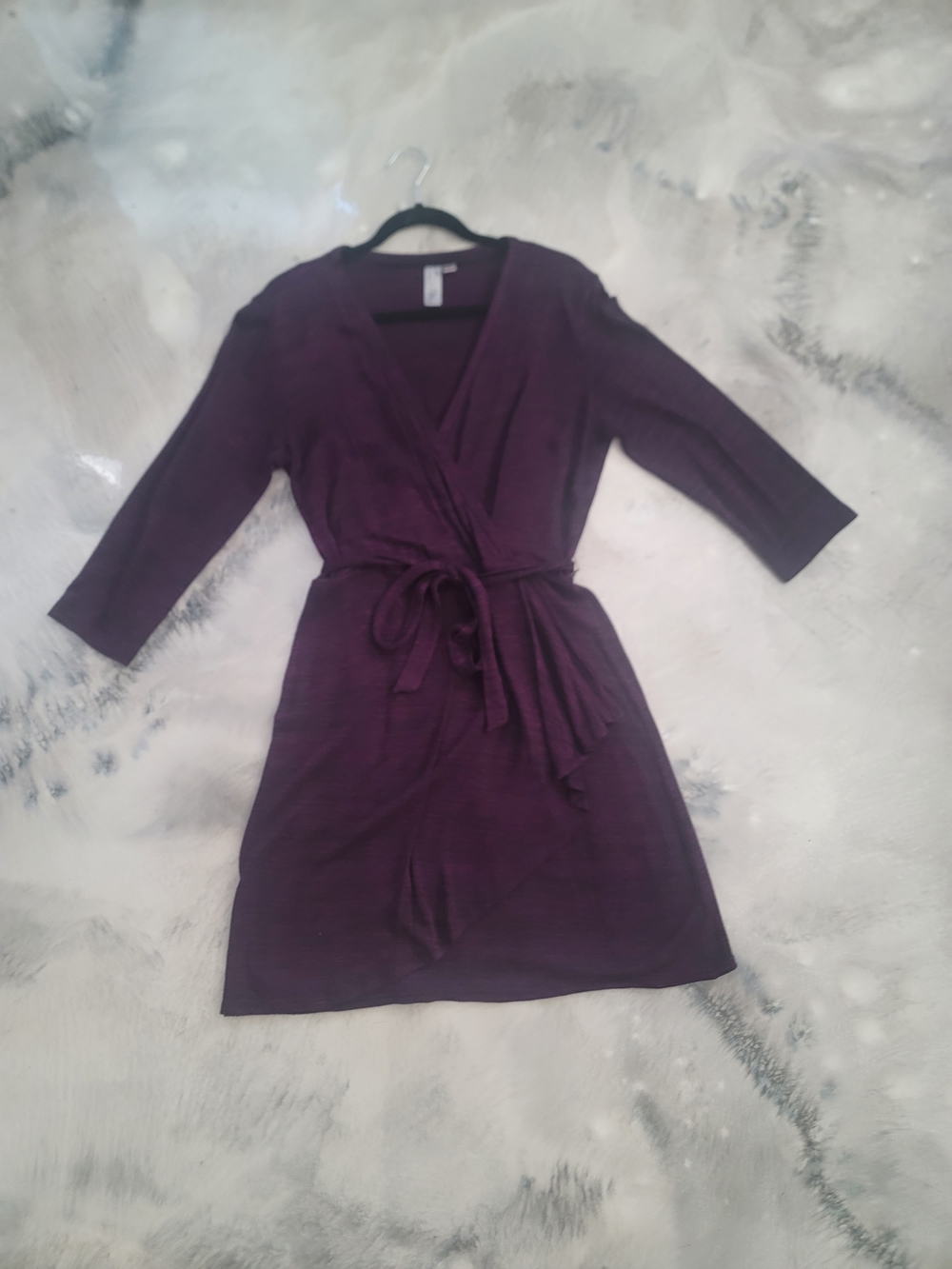 Emma & Michele Plum Wrap Robe Dress
